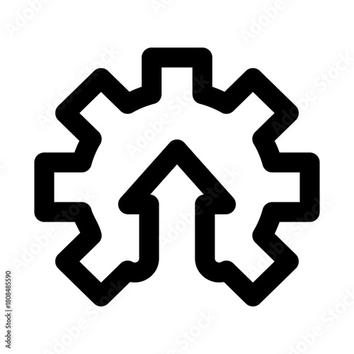 System upgrades icon. Modern line icon design with professional minimal vector styling crafted