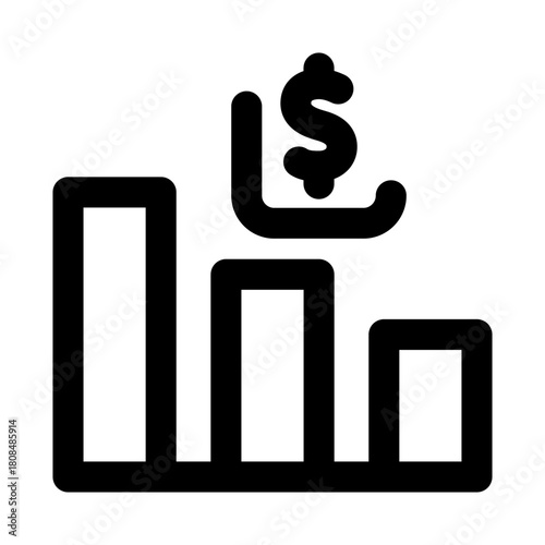 Business growth icon. Modern line icon design with professional minimal vector styling crafted for company success, finance, development, and strategy concepts
