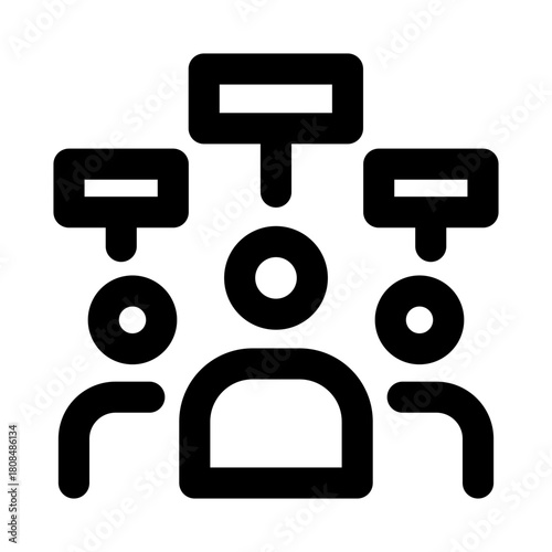 Protesting and civil disobedience icon. Modern line icon design with professional minimal vector styling crafted for activism, rights, justice, freedom, and social movement concepts