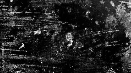 風化や経年劣化、腐食や汚れ、傷やかすれなどによって表面が朽ちてダメージを負っているイメージの背景・テクスチャー向け画像素材　8K UHDサイズ　黒背景　黒・白（一部グレー）