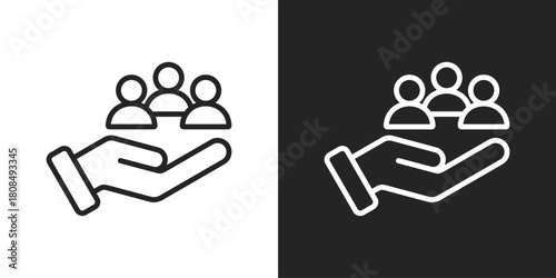 description Icon In Black And White Line Style