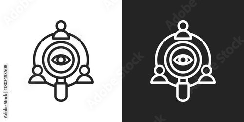 Motivation Icon In Black And White Line Style