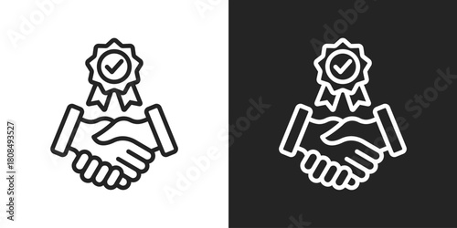 Transparency Icon In Black And White Line Style