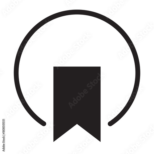Glyph Icon – Solid Bookmark Tag