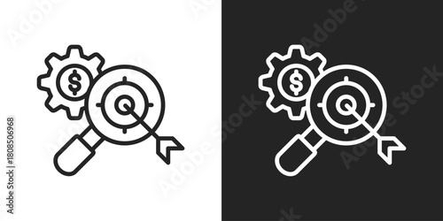 Niche Icon In Black And White Line Style