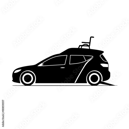 Accessibility in Motion Symbol of Inclusive Transport with Wheelchair-Friendly Vehicle