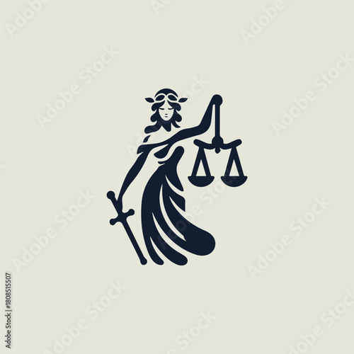 Themis Justice Goddess Logo