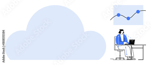 Cloud computing. Cloud computing drives data-driven business decisions with analytics tools. Cloud computing enhances remote work, visualization, and productivity. Perfect for tech innovation, IT