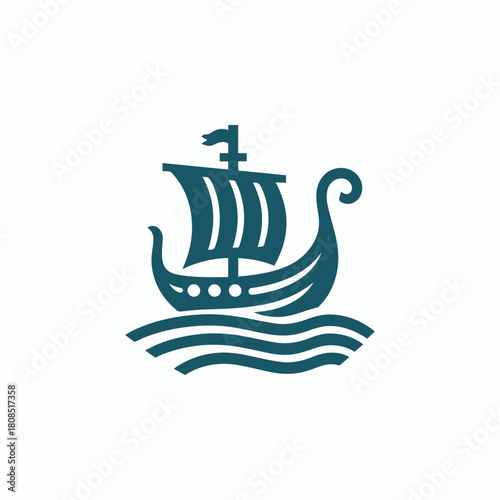 Viking Ship Logo