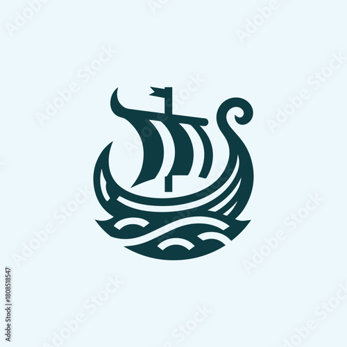 Viking Ship Logo