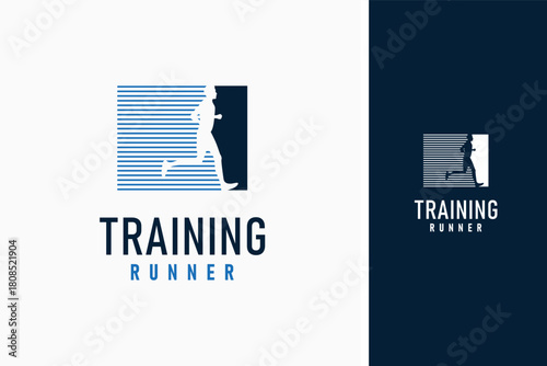 Running logo symbol icon design