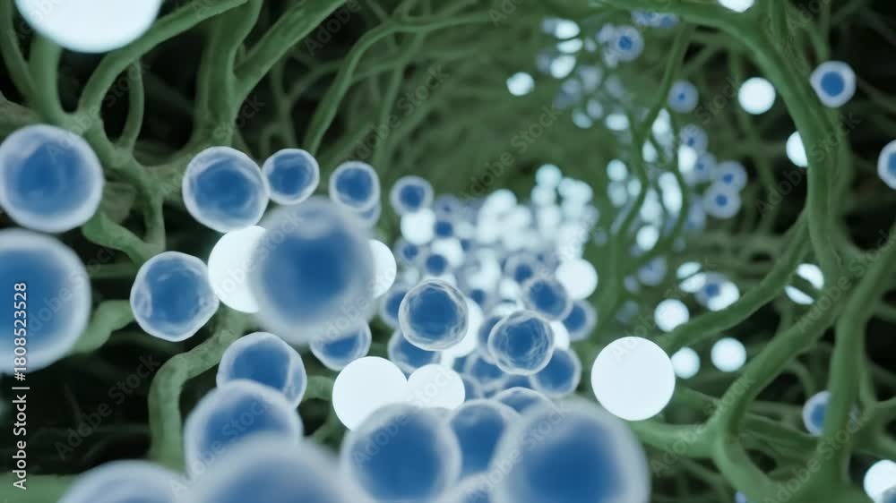 custom made wallpaper toronto digitalMicroscopic Cells Flowing Through Tunnel of Veins in 3d Animation