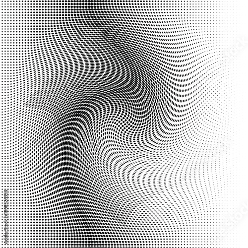 Light gradient halftone dots grunge wide background
