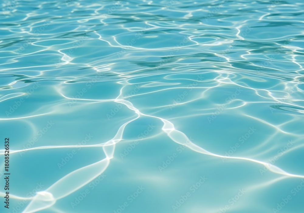 Fototapeta premium Clear blue water with sun reflections