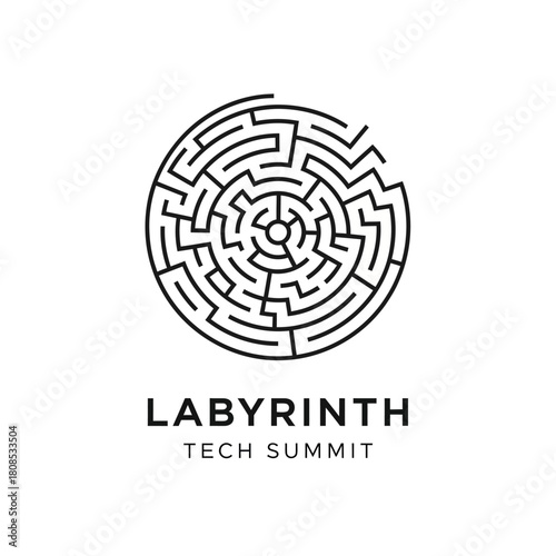 Labyrinth Tech Summit logo with a complex circular maze icon.