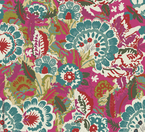 Vibrant Multicolour Abstract All Over Seamless Pattern