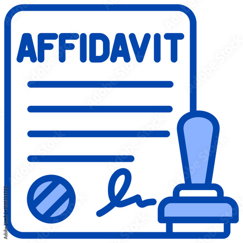 Affidavit  Icon Element For Design