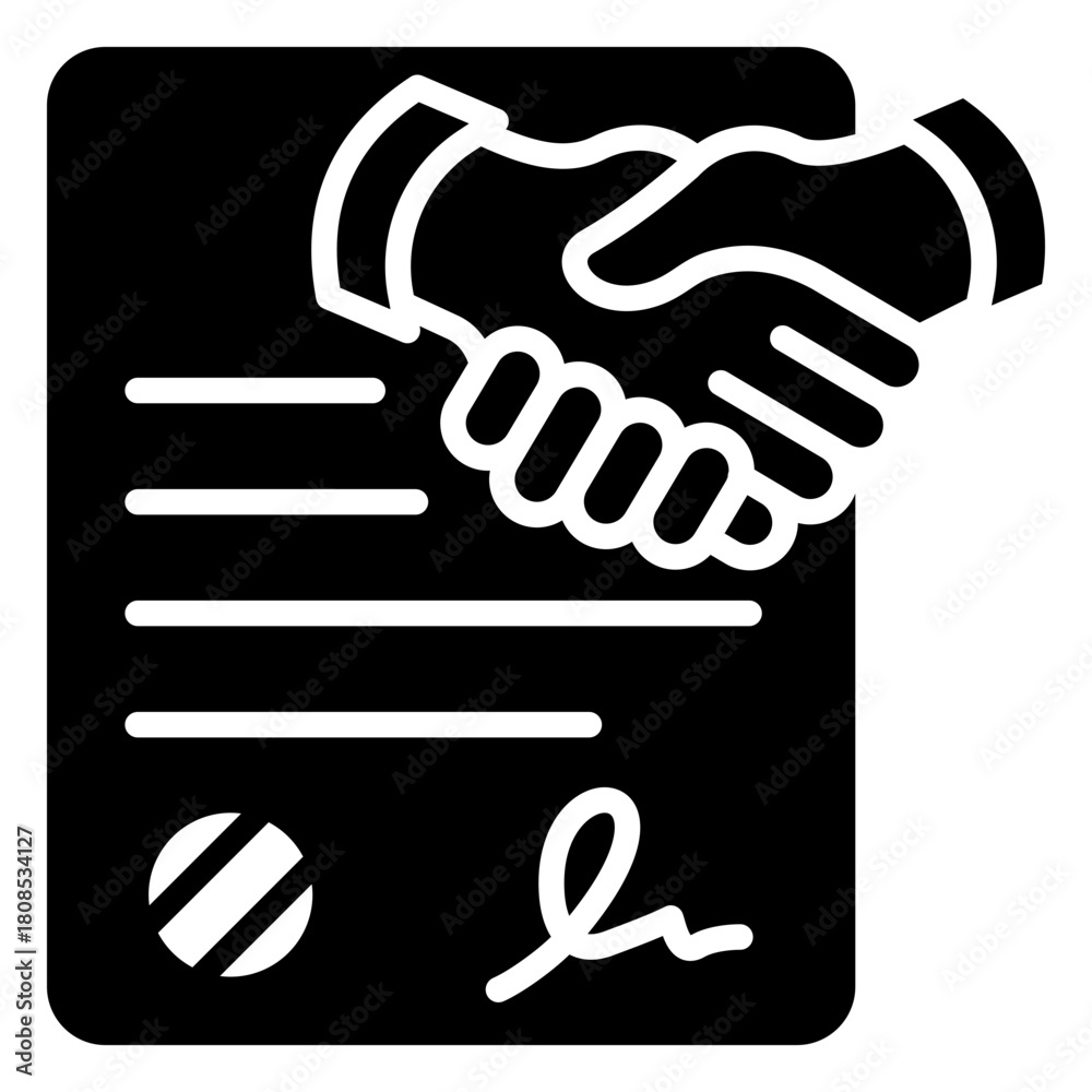 Fototapeta premium Contract Icon Element For Design