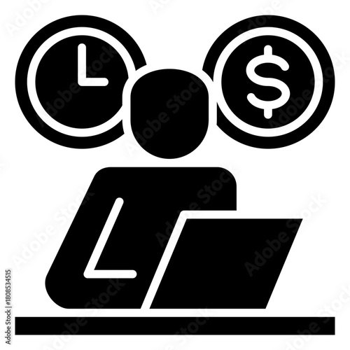 Self Employed  Icon Element For Design