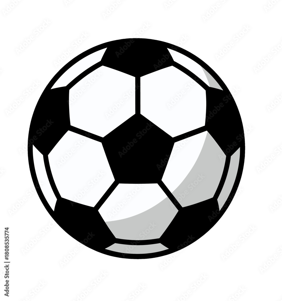 Fototapeta premium Black and White Soccer Ball Close-Up