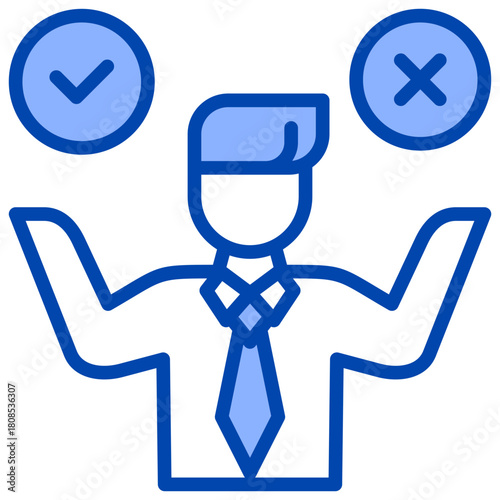 Decision Making  Icon Element For Design