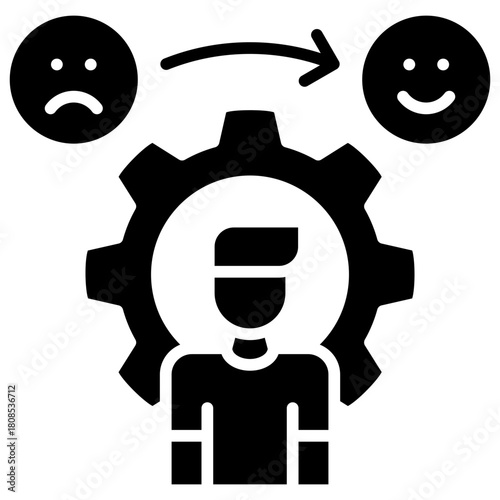 Positive Change  Icon Element For Design