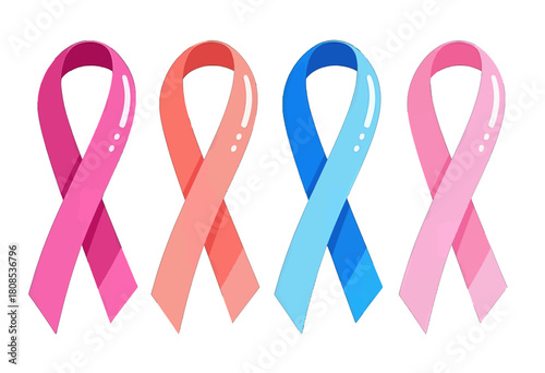 Colorful Ribbon Symbols for Awareness Campaigns