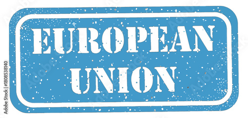 Grunge style European Union stamp with distressed texture