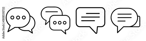 Chat bubble icons representing online communication and messages