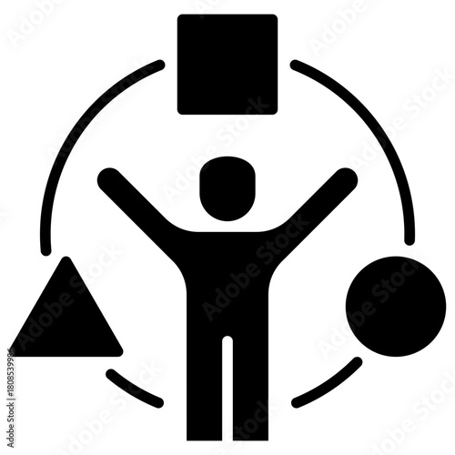 Adaptability  Icon Element For Design