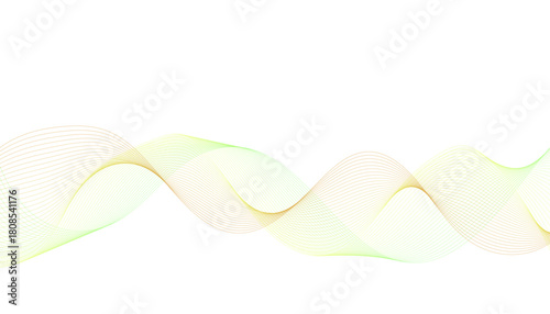 Soft Green Yellow Gradient Wavy Line Background