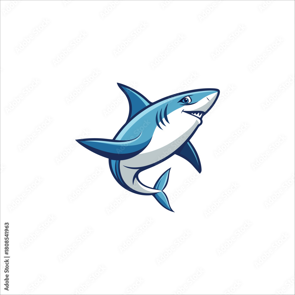 Fototapeta premium vector illustration of a shark