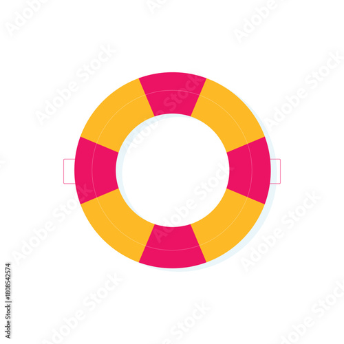 Colorful icon for swimming tube