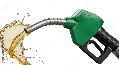 Fuel nozzle pumping gasoline transparent background cutout png