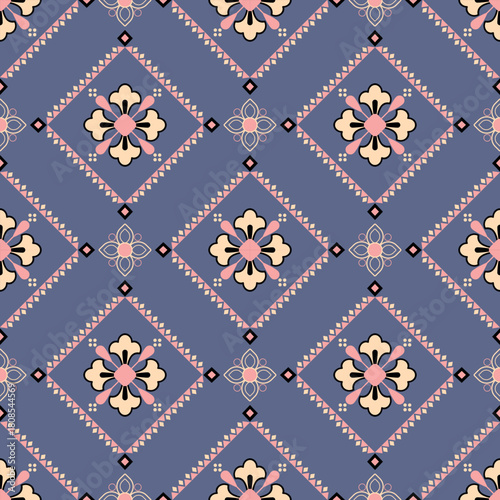 Basic Flower Shape Vector geometric pattern with retro-inspired shapes, trendy color palette, and versatile layout. Great for digital art, poster design, and textile print