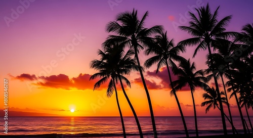sunset over the sea
