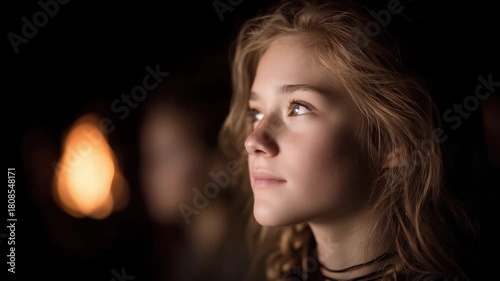 Wallpaper Mural Hopeful Light Shining in a Girl's Eyes Torontodigital.ca