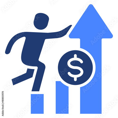 Growth Icon Element For Design