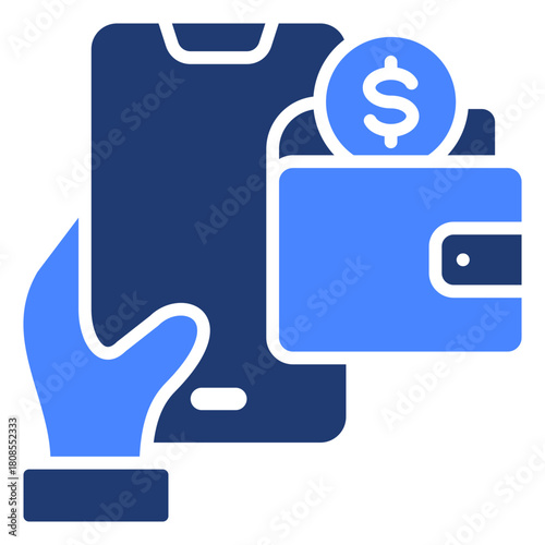 Digital Wallet Icon Element For Design