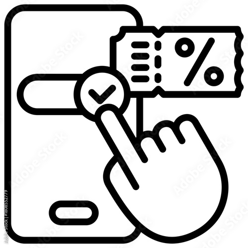 Online Reservation Icon Element For Design