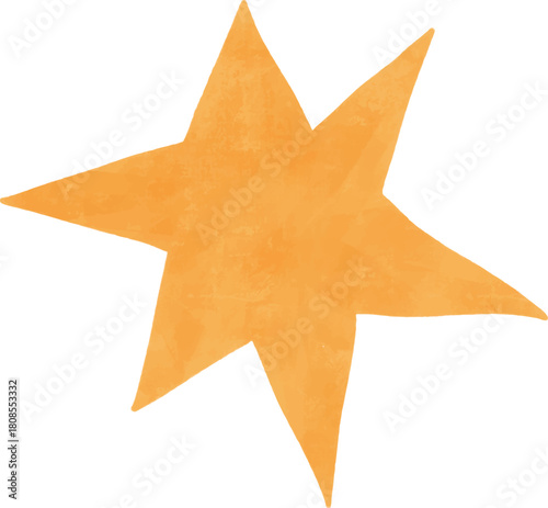 golden star hand draw christmas element