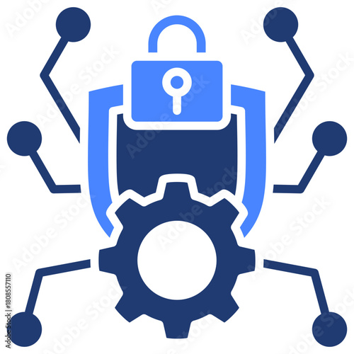 Cybersecurity Threats Icon Element For Design