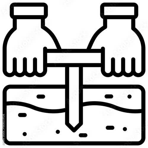 Soil Sample Icon Element For Design