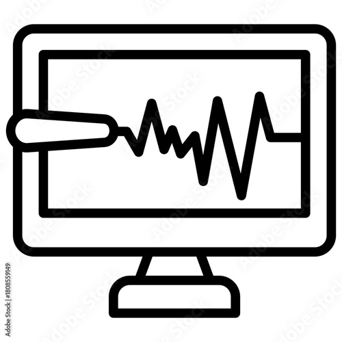 Monitor Icon Element For Design