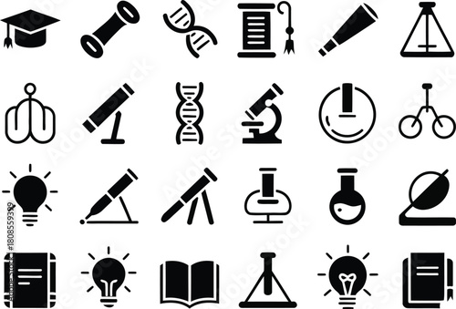 Science and Education Icons Collection illustration