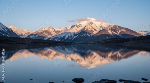 Wallpaper Mural mountain lake reflection Torontodigital.ca