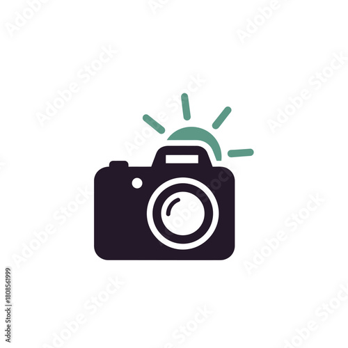 Camera with Flash Icon.
