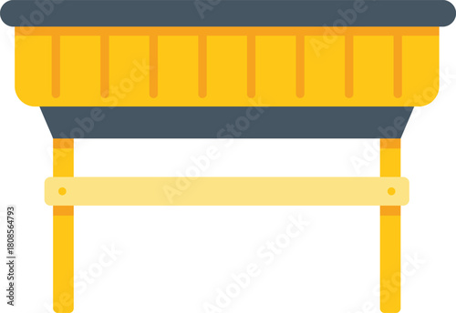 Simple and practical wooden garden planter box standing on four legs