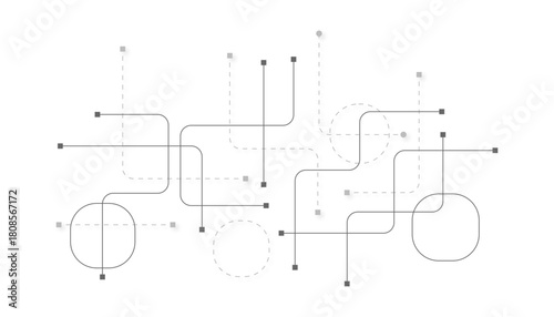 Abstract futuristic technology background. Technology background with crossed lines and dots.