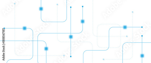 Abstract futuristic technology background. Technology background with crossed lines and dots.